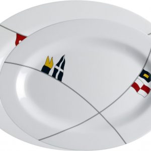 Marine Business Piatti Melamina Portata Ovali Regata, 2 Pc