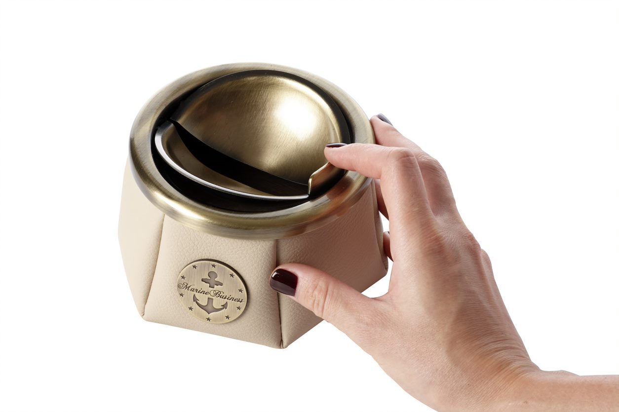 Marine Business Posacenere Con Tappo Windproof – Premium Ecru
