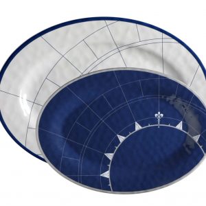 Marine Business Piatti Melamina Portata Ovali Pacific, 2 Pc