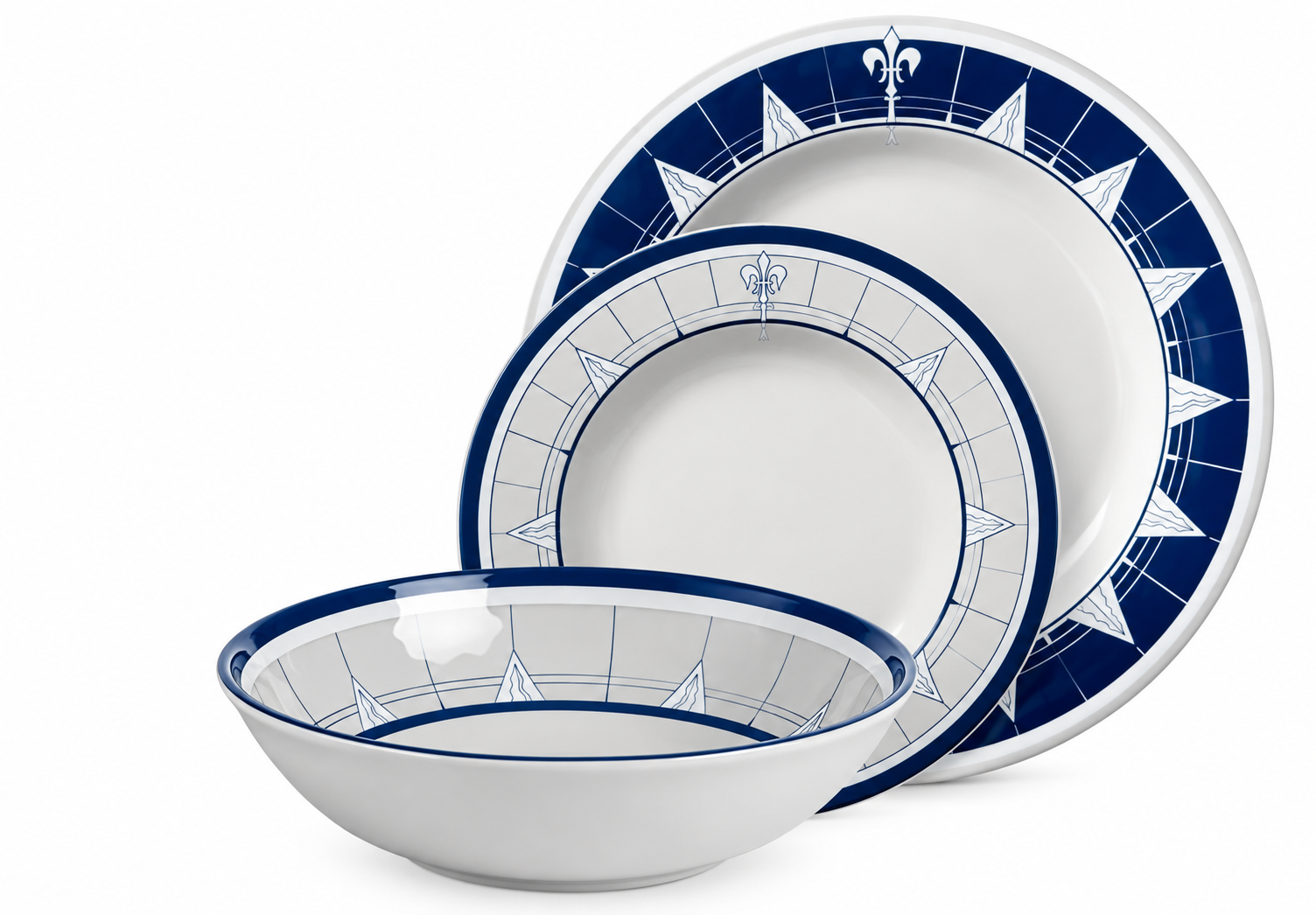 Marine Business Set di piatti in Melamina- Pacific, 18 Pc