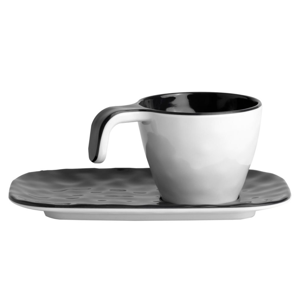 Set Caffè Melamina Summer – Black, 6 Pc.