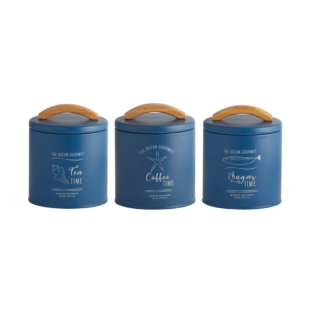 Contenitori Da Cucina Piccoli Menorca – Blu, 3 Pz.