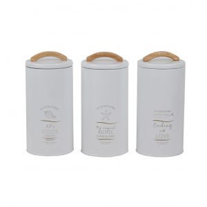 Contenitori Da Cucina Grandi Menorca – Bianco, 3 Pz.