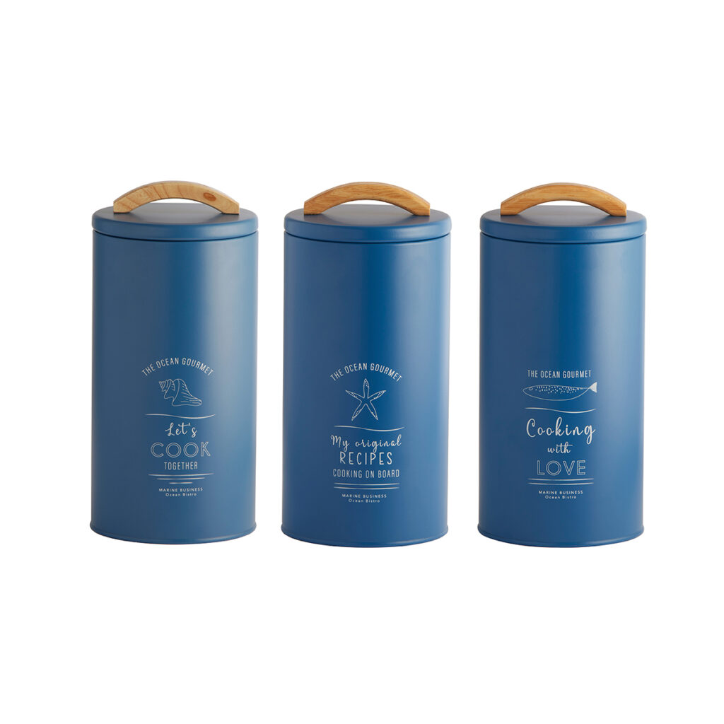 Contenitori Da Cucina Grandi Menorca – Blu, 3 Pz.