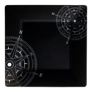 Piatto Piano Melamina Nera Antiscivolo – Lombok , 6 Pc