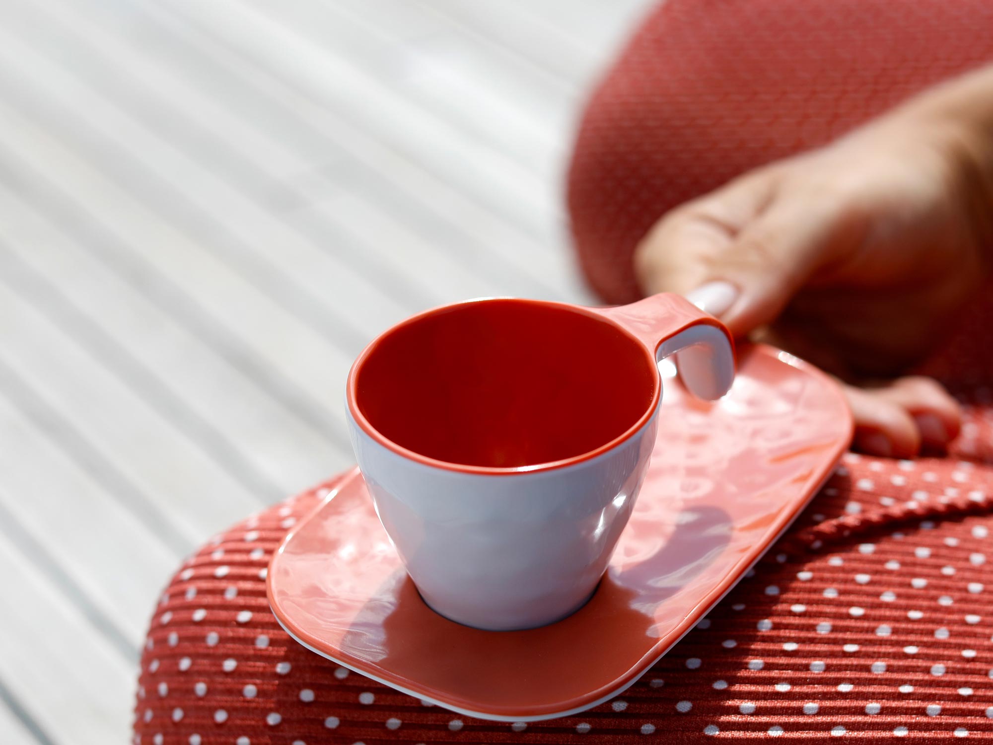 Set Caffè In Melamina Summer – Coral, 6 Pz. - immagine 2