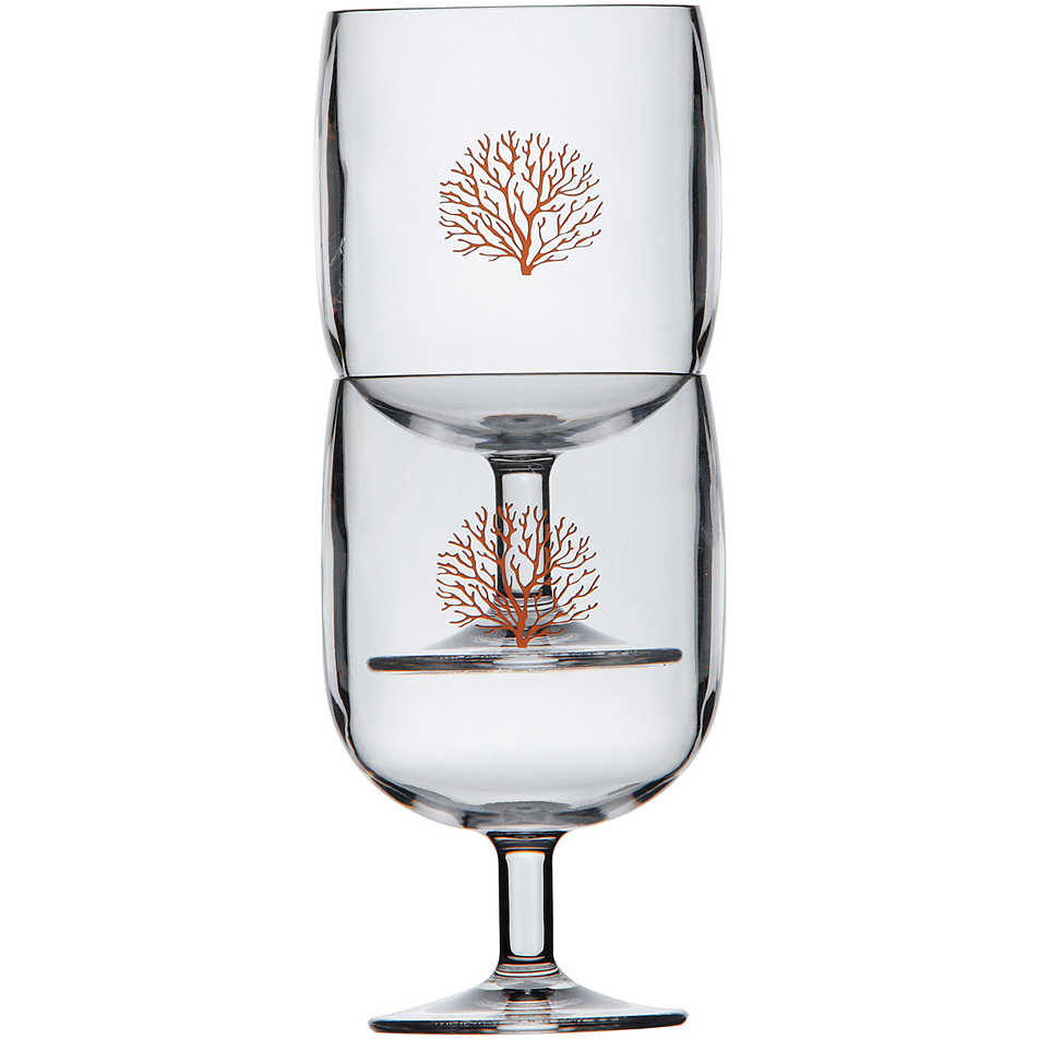 Bicchiere vino impilabili Mare Coral – Set 6 U. - immagine 2