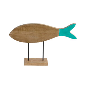figura decorativa in legno, marine business- Pesce, acqua
