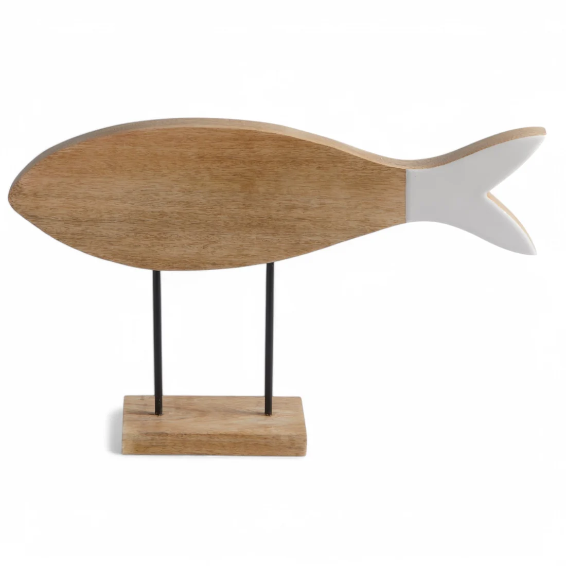 figura decorativa in legno, marine business- Pesce, bianco
